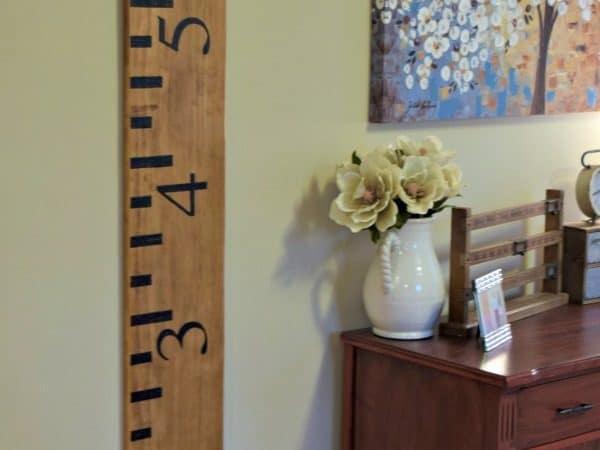 Make your own Wood Ruler Growth Chart. This tutorial will step you through making your piece of functional art.