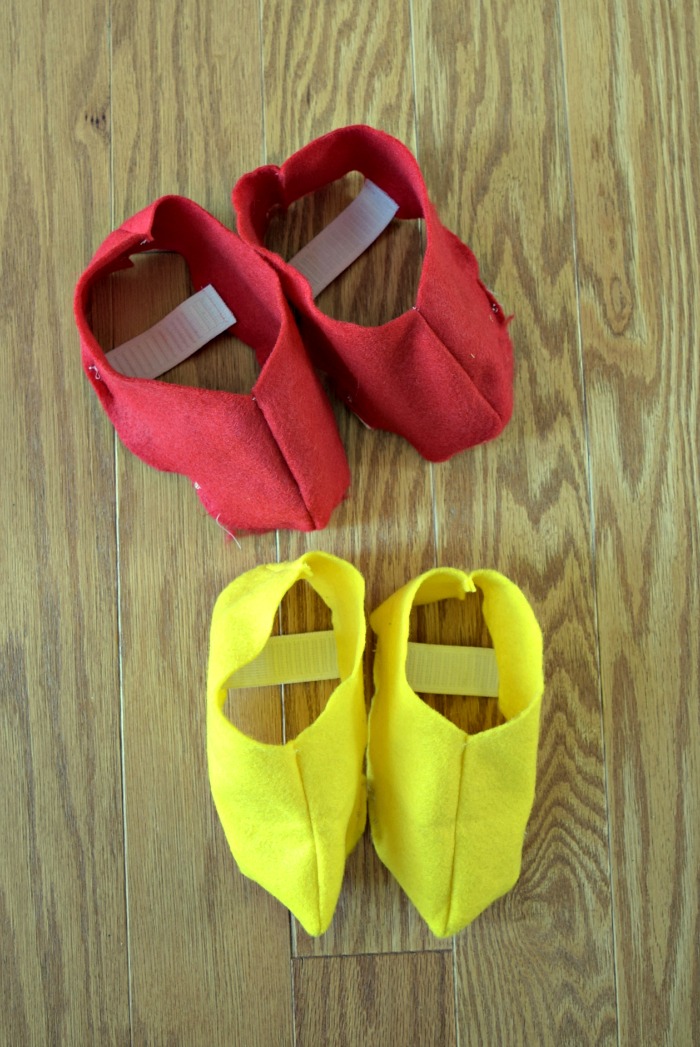 red shoe covers costume