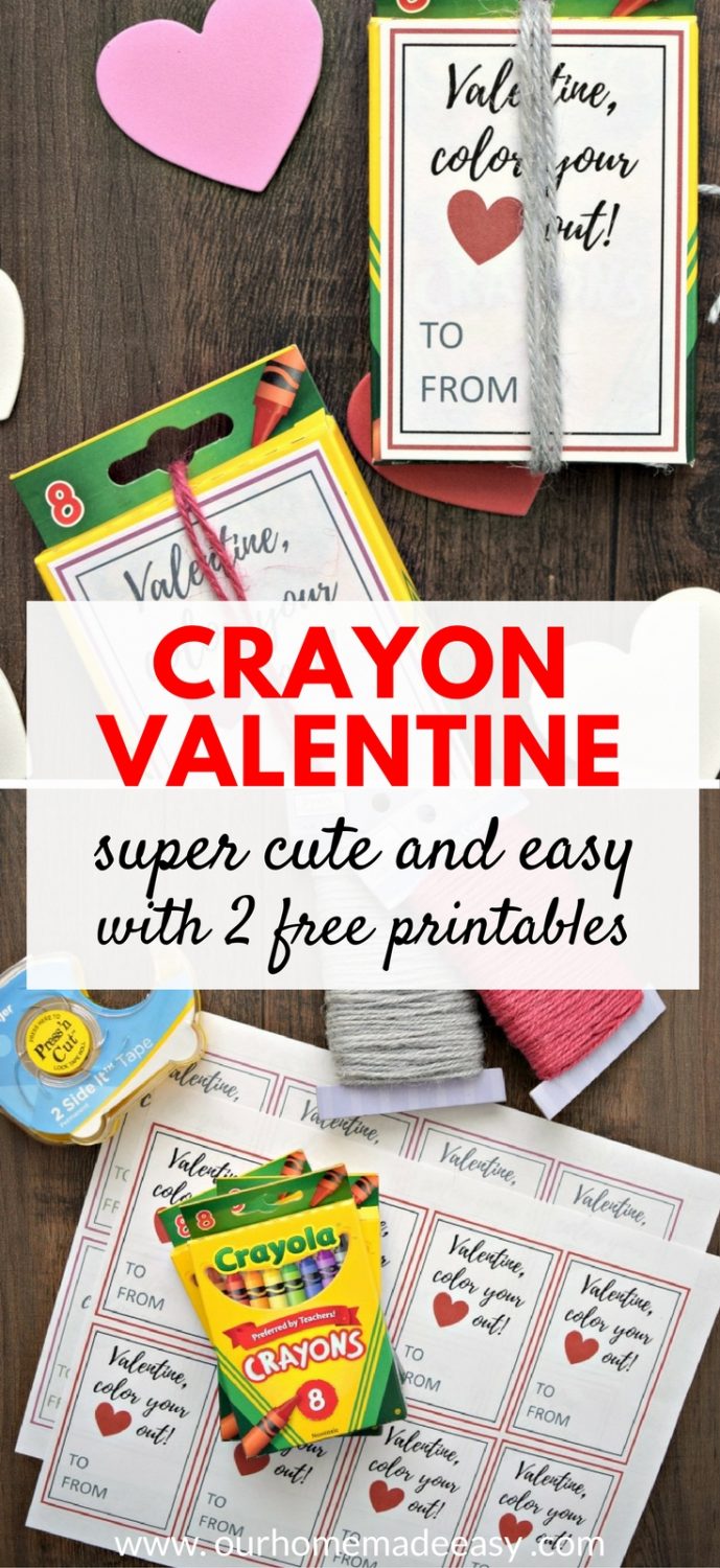 Crayon Box Valentine For Preschoolers – Our Home Made Easy