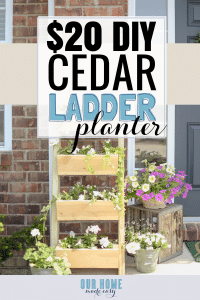 How to Make a DIY Cedar Ladder Planter | Our Home Made Easy