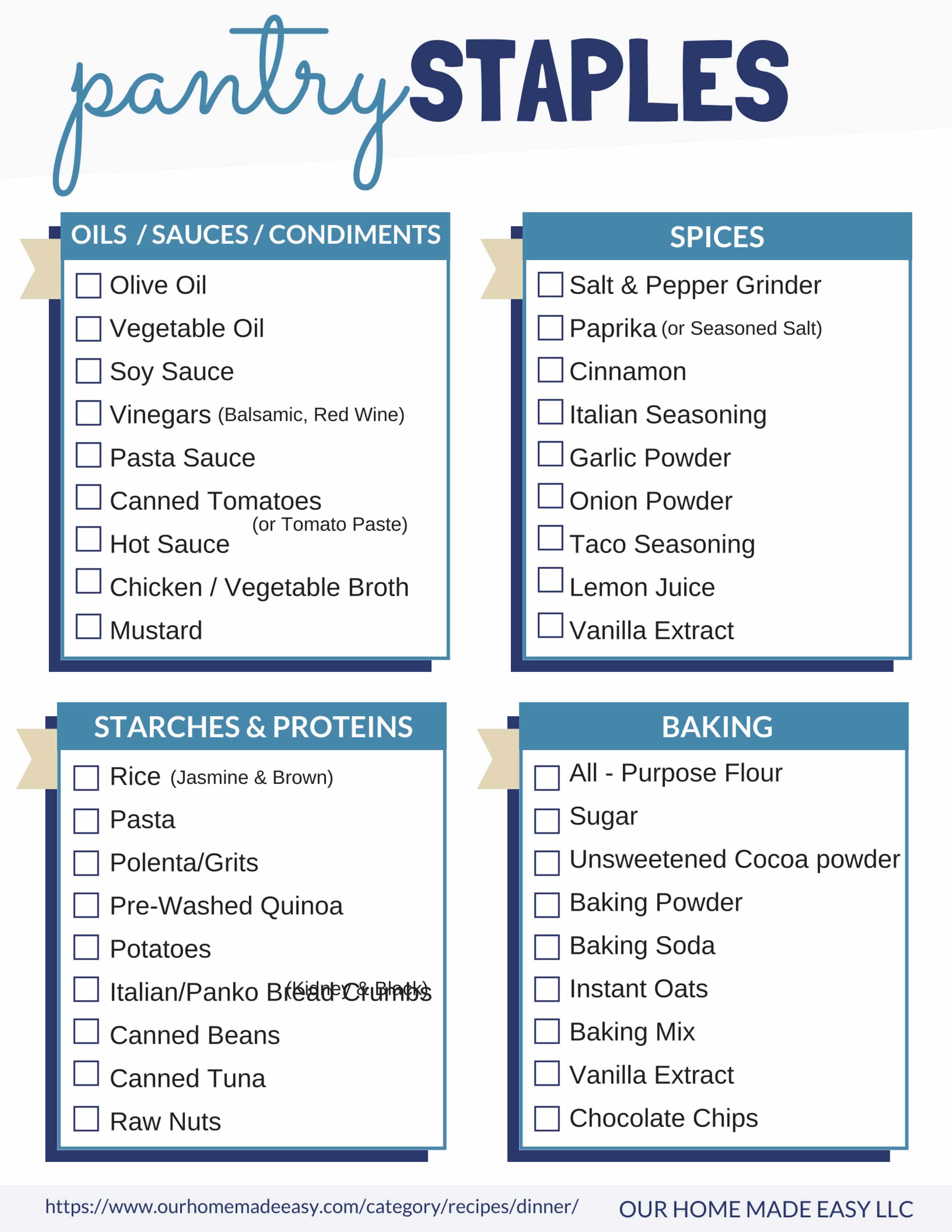 The Top Pantry Essentials (With FREE Printable)