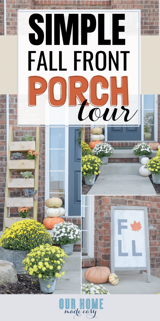 Simple Fall Front Porch with Mums – Our Home Made Easy