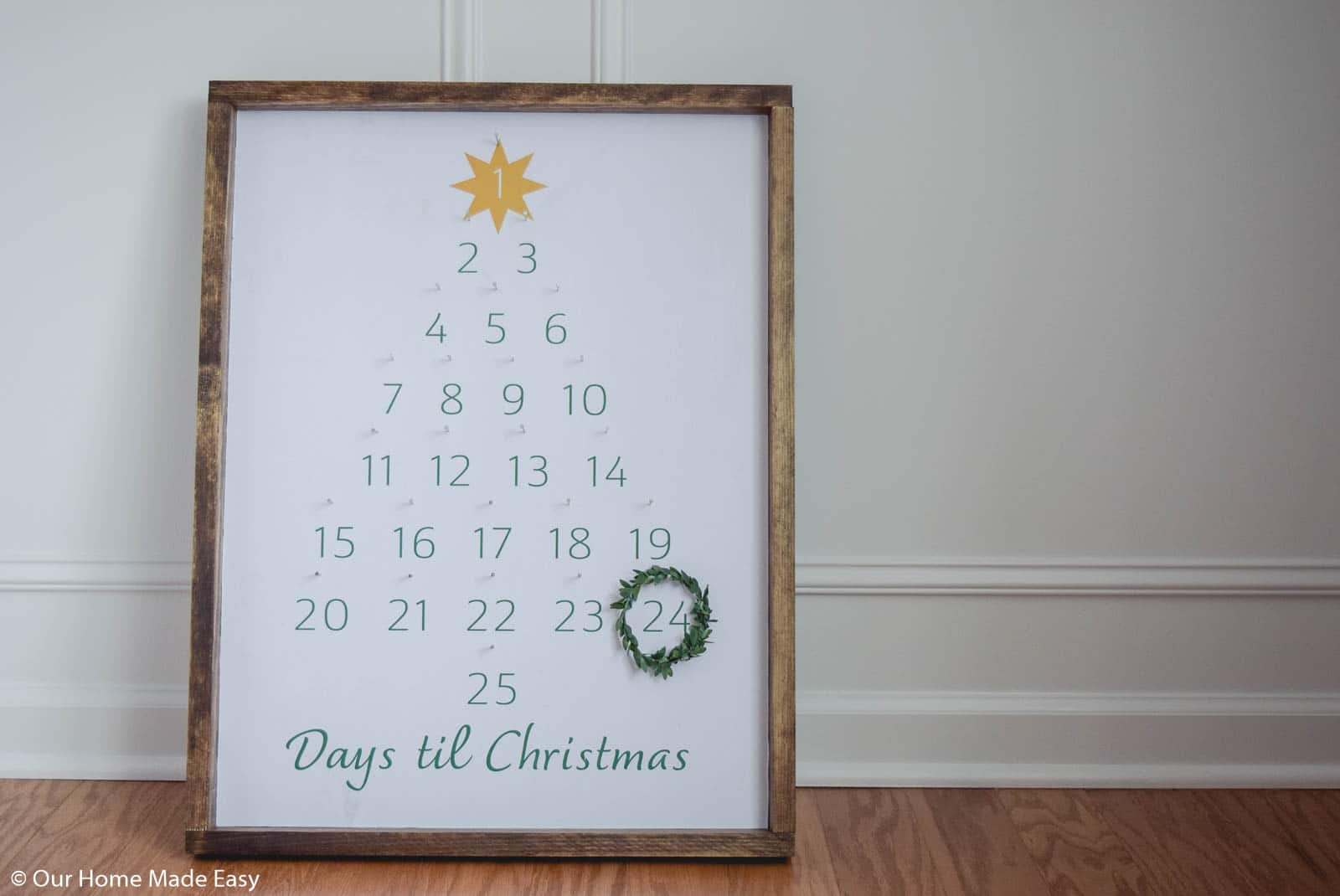 Easy DIY Farmhouse Advent Calendar Tutorial Our Home Made Easy