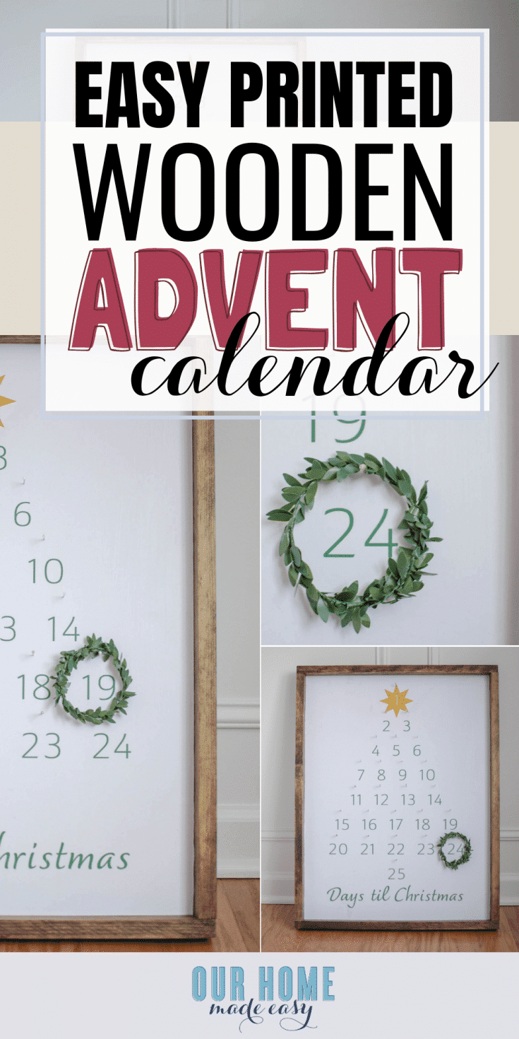 Easy DIY Farmhouse Advent Calendar Tutorial - Our Home Made Easy