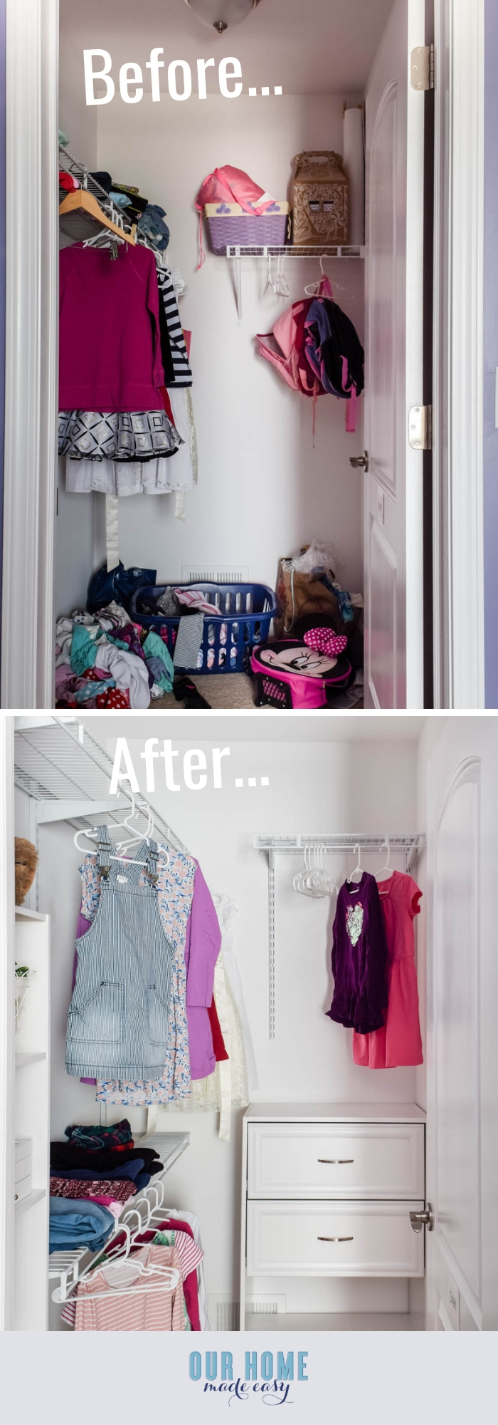 Diy Small Bedroom Closet Organization Reveal Our Home Made