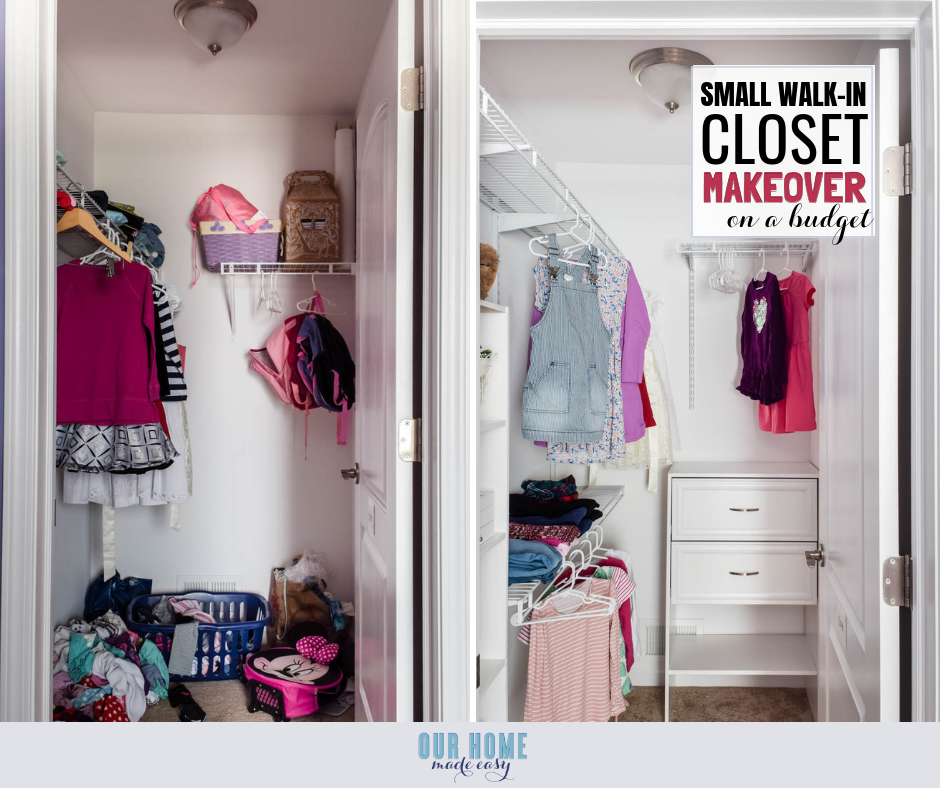 organized small walk in closet