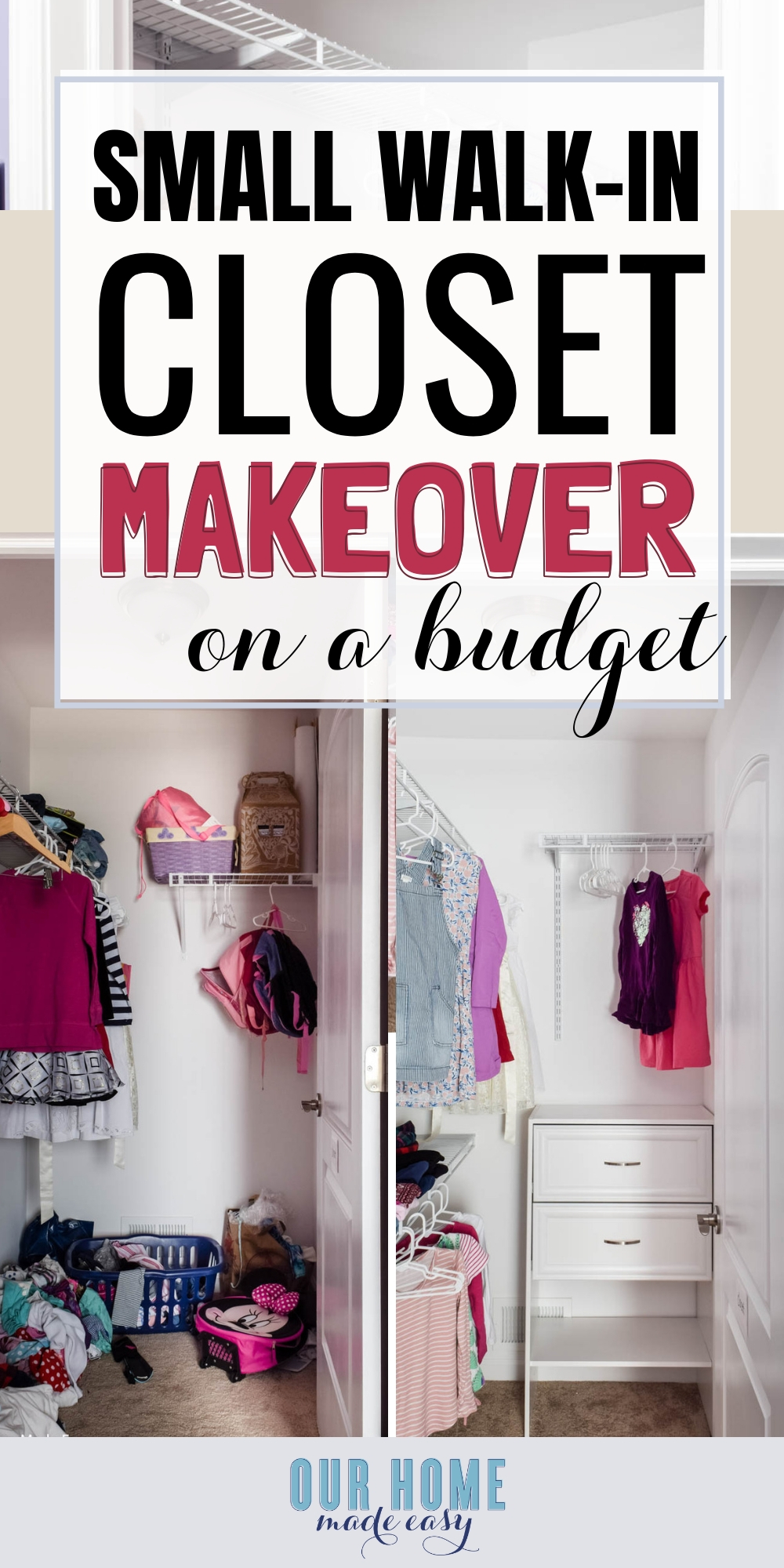 DIY - Small Closet Makeover - The Reveal - Remodelando la Casa