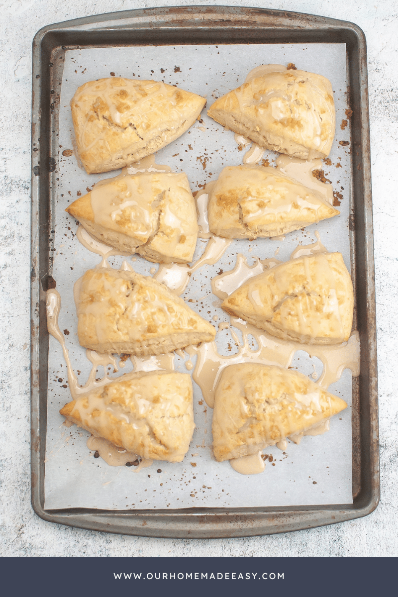 Cinnamon Scones on baking sheet