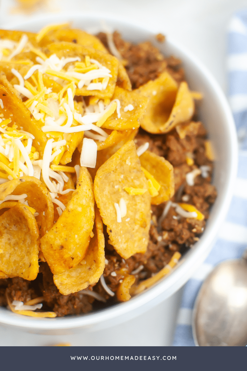 Air Fryer Frito Pie in Bowl