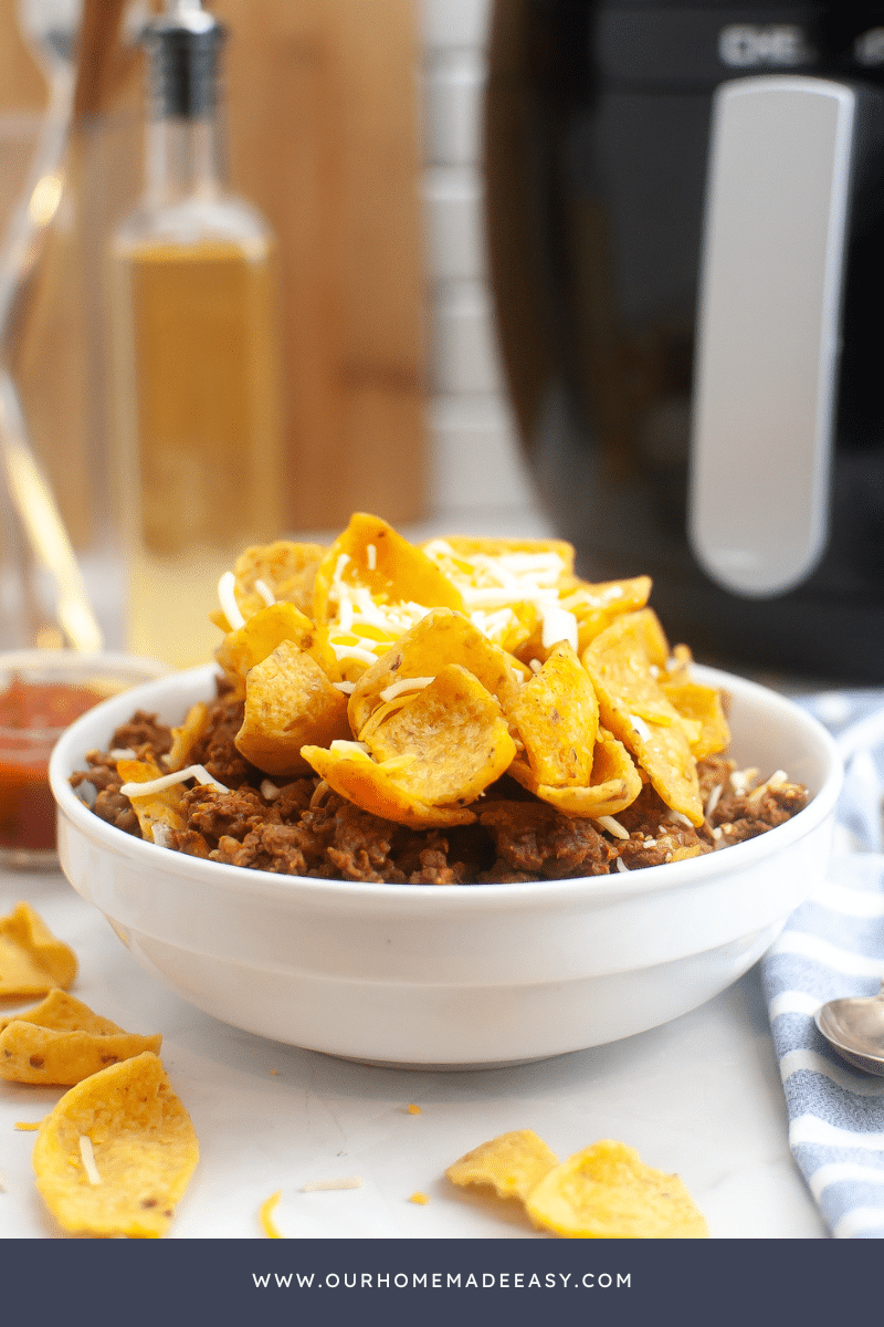 Air Fryer Frito Pie in Bowl