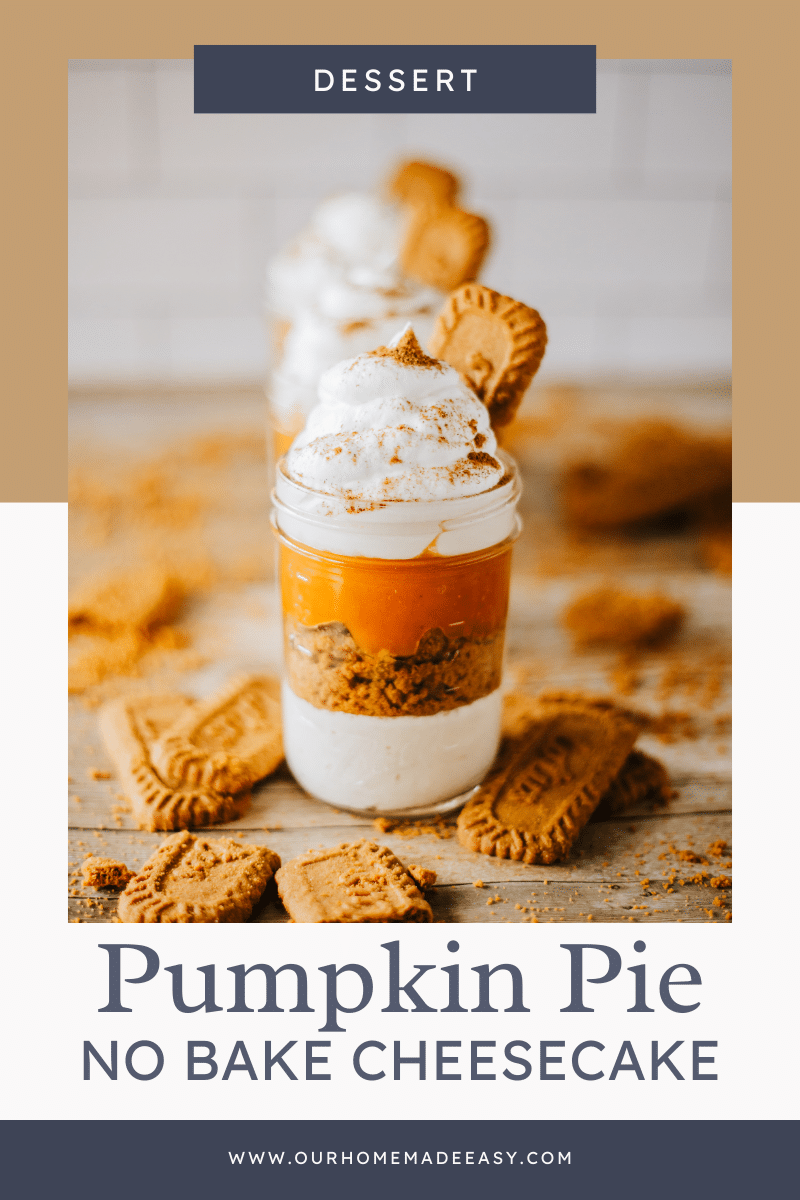 No Bake Pumpkin Cheesecake Individual trifle