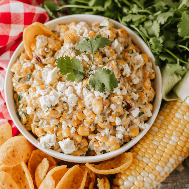 mexican street corn dip finished