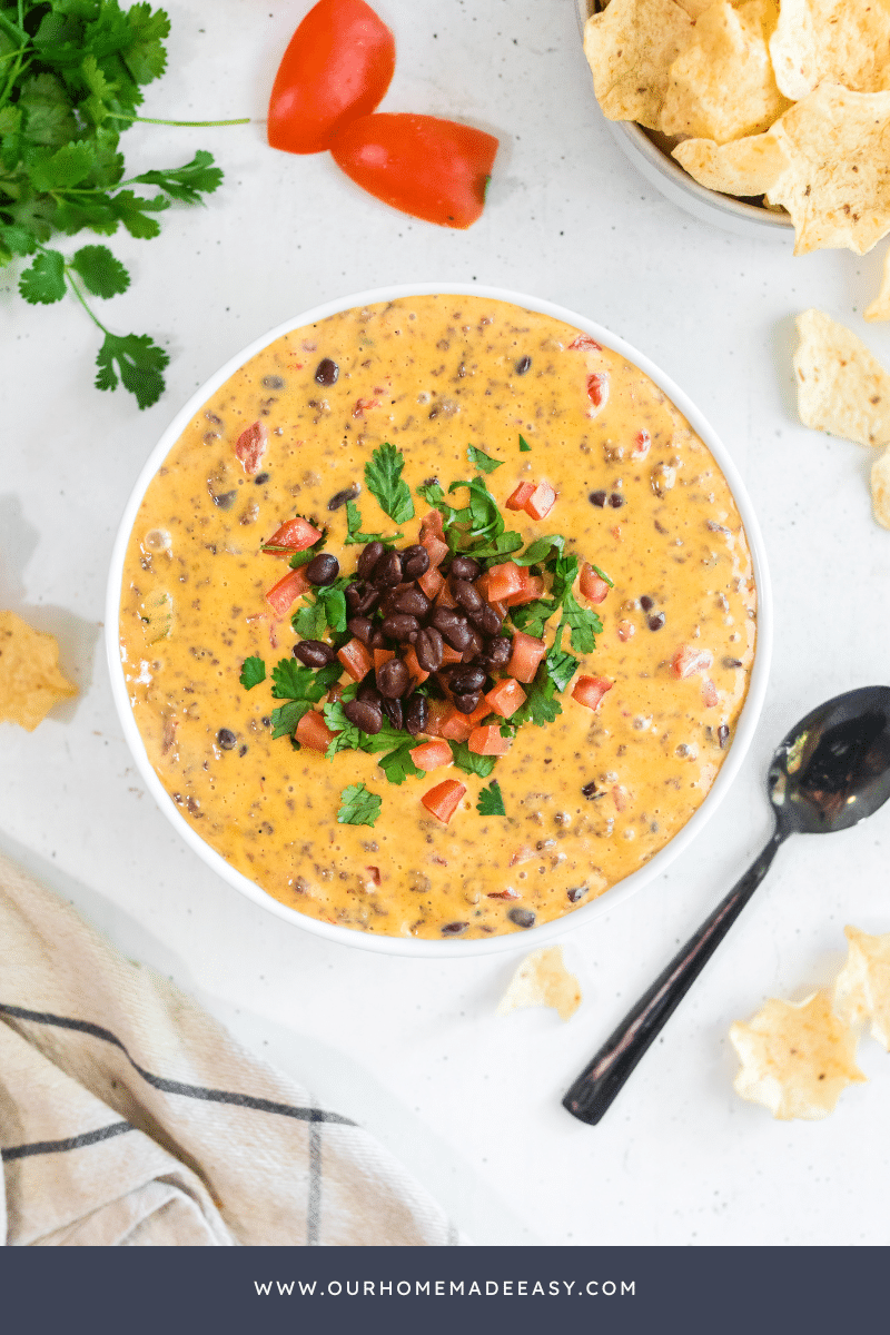 Cheese Rotel Dip on table