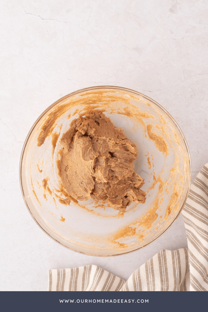 Cinnamon honey butter being mixed together on table