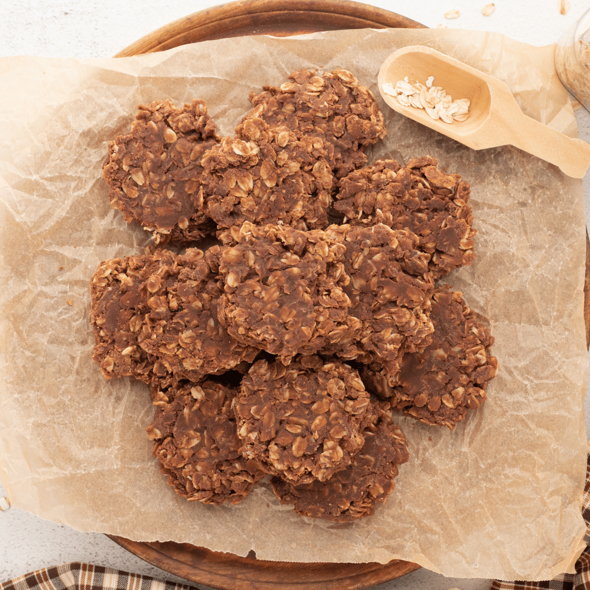 No Bake cookies on plate