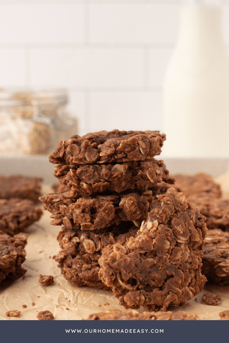 stacked no bake cookies