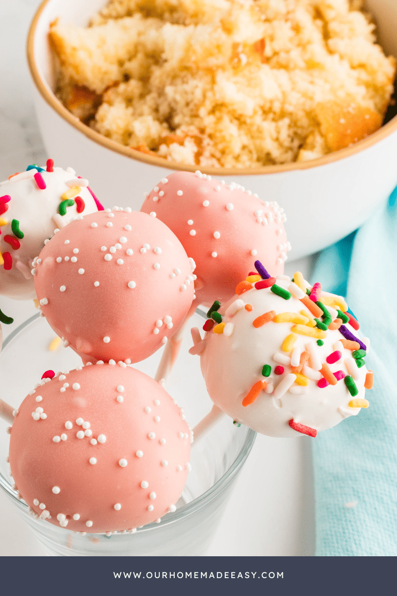 Cake Pops Sitting in glass