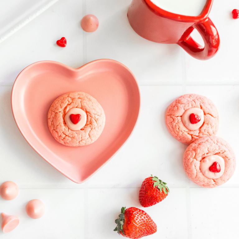 Strawberry Cake Mix Cookies