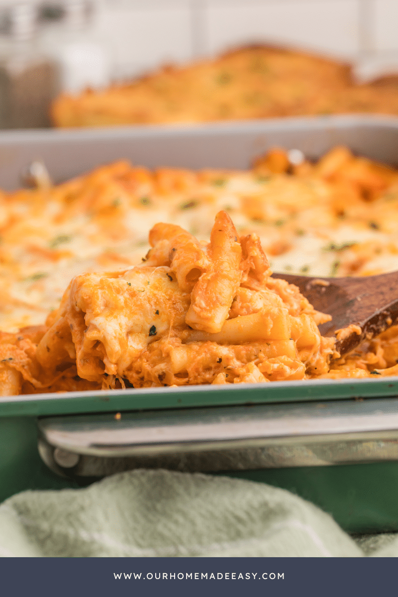 easy baked ziti in baking pan