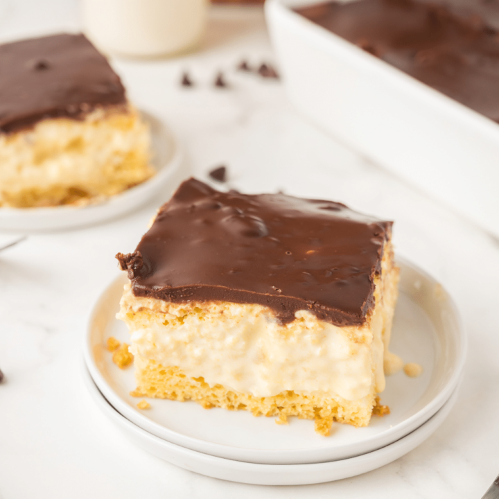 Easy Boston Cream Poke Cake