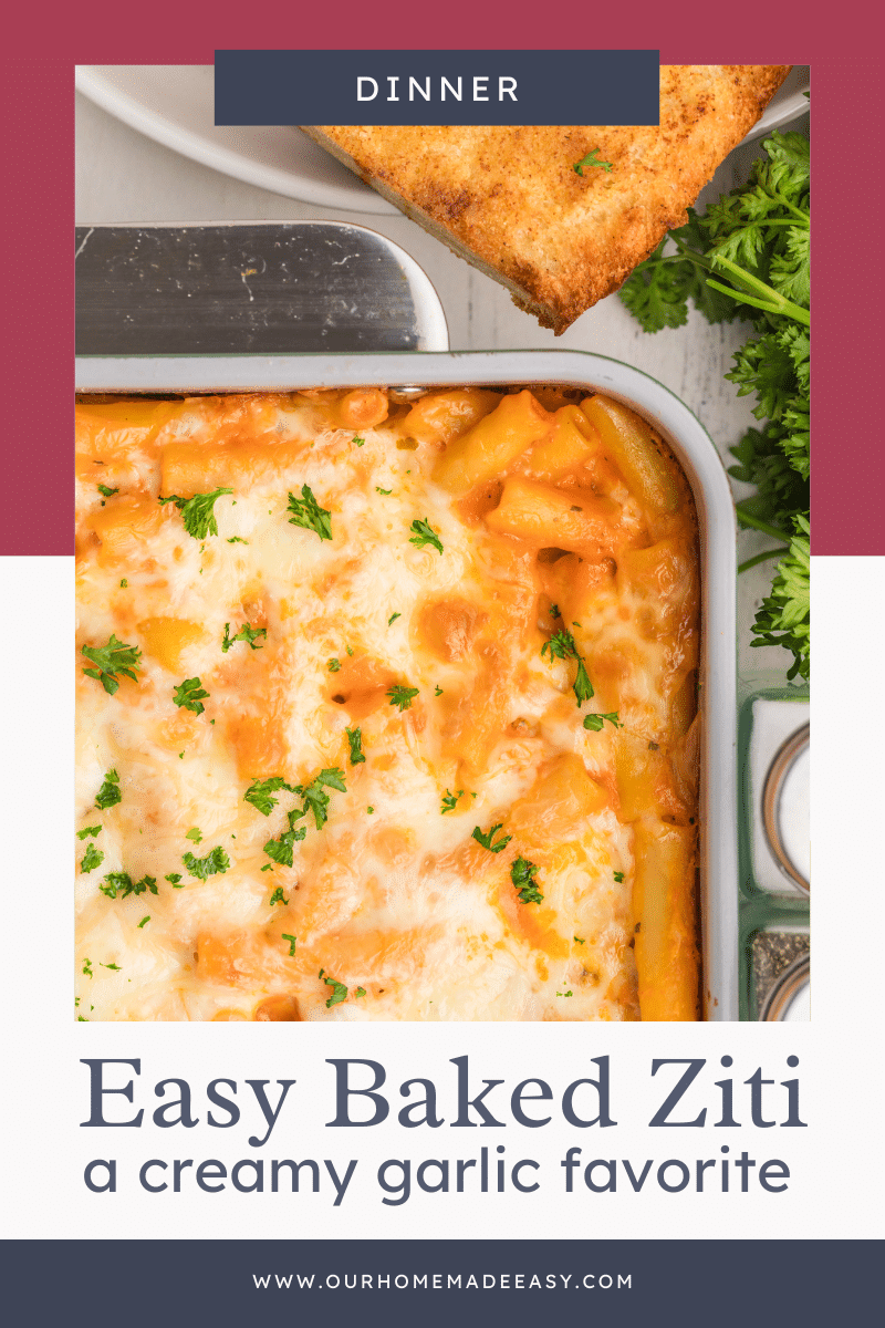 Easy Baked ziti collage