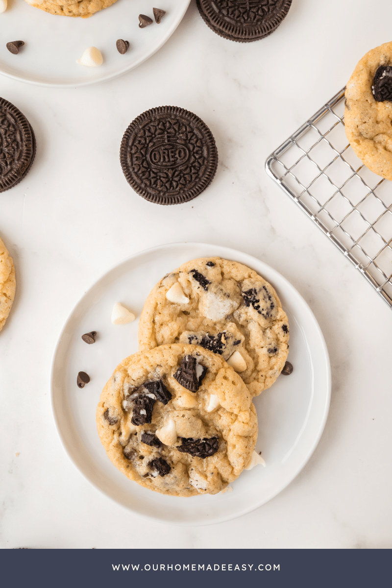 plated Oreo homemade cookies