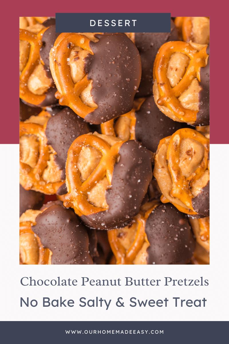 peanut butter pretzels finished with text